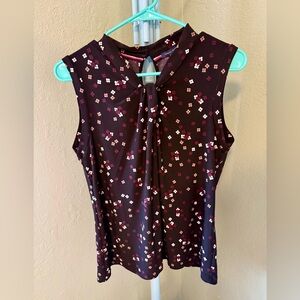 Tommy Hilfiger Black and Red Sleeveless Blouse